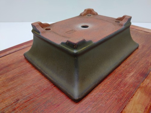 Bonsai Pot Tokoname REIHO Green Glazed Width 21.6 cm / 8.5 in. - Picture 15 of 18