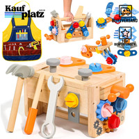 Werkzeugkoffer Kinder Werkbank Montessori Holzspielzeug Ab 2 Jahre 39 Teile