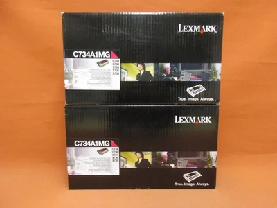 2x Toner Original Lexmark C734A1MG Magenta OVP - Photo 1/4