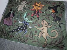 36x28 Wall Tapestry Witch Witchy Nature Circl...