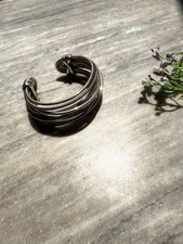 David Yurman Cable Crossover Multi Row Cable Cuff Sterling Silver Bracelet S