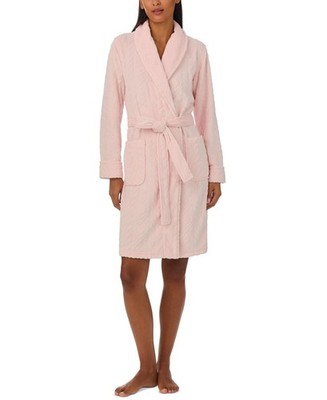 Ralph Lauren Womens Long Sleeve Shawl Collar Robe Size XS In pink