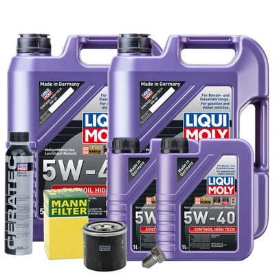 Motoröl 5W40 LIQUI MOLY 12L+MANN Ölfilter+Cera Tec+Ölablassschraube