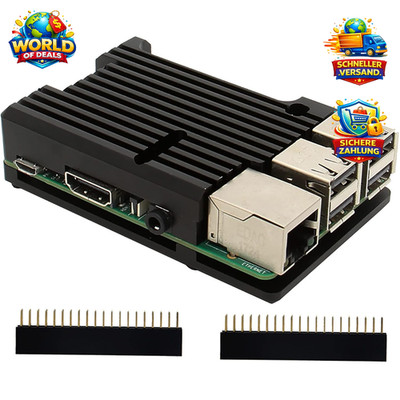 Raspberry Pi 3 B+ Gehäuse mit Kühlkörper und Wärmeableitung