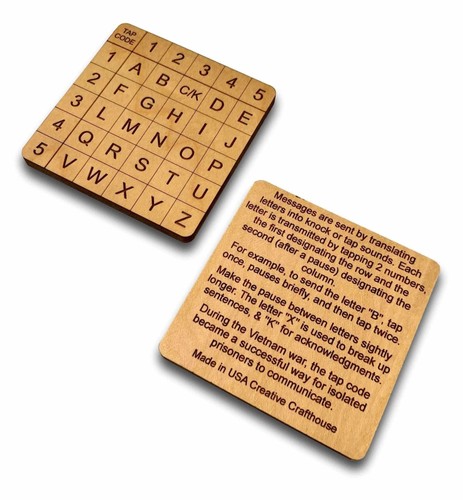 Tap Code Cipher | Verschlüsselungsgerät im Taschenformat - Bild 2 von 3
