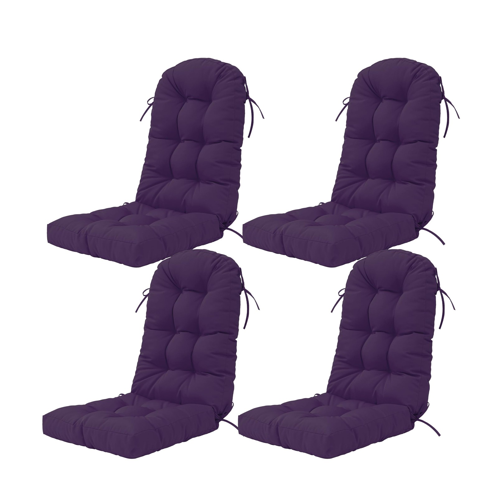 Cushion Set Of 4 For Adirondack Chair, High Back Patio ...