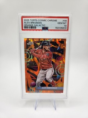 2025 Topps Cosmic Chrome - Alex Bregman #46 Orange Galactic Refractor /25