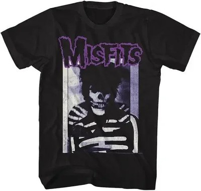 Misfits Cotton Graphic T Shirt Mens Skull Punk Rock Band Tee Y2K Grunge S-4XL