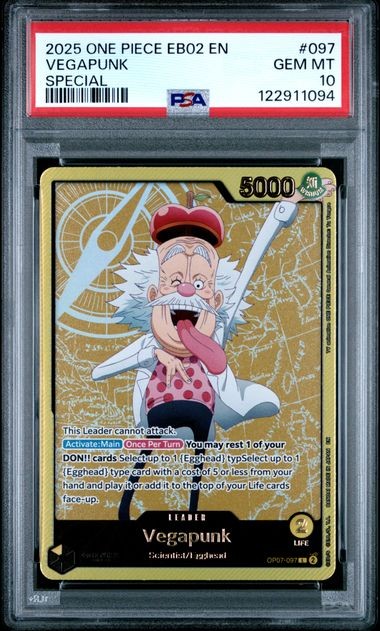 One Piece Vegapunk EB02-Anime 25th Coll. Special #097 PSA 10 Gem Mint