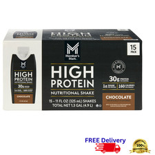30g High Protein Nutritional Shake Chocolate 11oz 15 Pack Low Sugar Keto Friendl