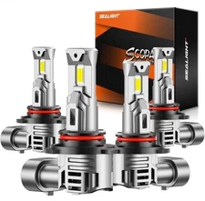 SEALIGHT Scoparc S1 Pro 9005 + 9006 LED Headlight Bulbs 6500K Cool White 4 Pack