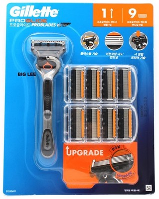 Gillette ProGlide Men's Razor Handle + 9 Flexball ProBlade Refills NEW Sealed