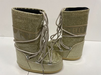 Moon Boot Icon Glitter Gold EU 27/30 - Kinder Après Ski Stiefel Unisex