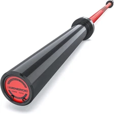 7ft Olympic Barbell Bar 45LB Load 1500lbs Capacity Available, Black&Red 