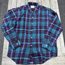 Vintage 80s Golden KEY Heavyweight Flannel Plaid XL Workwear USA Made Workwear