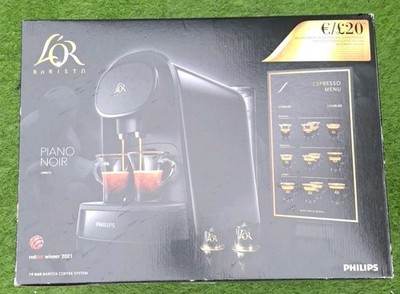 Philips L'Or Barista Kaffeemaschine in Schwarz LM8012 Piano Noir 1450W