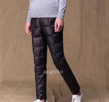 New Men Ultralight Puffer 90 Duck Down Pants Winter Warm Outdoor Women Trousers