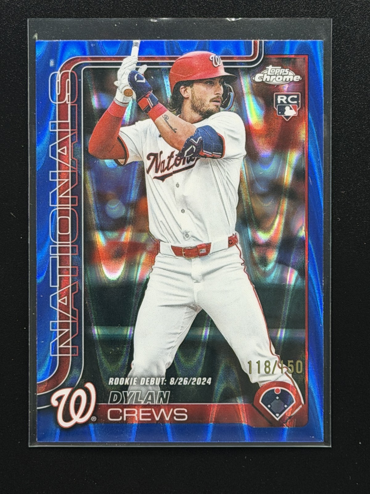 2025 Topps Chrome Update Dylan Crews Blue Wave #USC190 RC Rookie /150