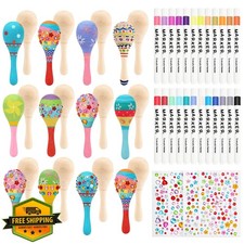 SAYAYA 30pc Unfinished Wooden Maracas