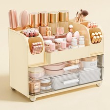 Makeup Organizer for Vanity with Brush Holder, Large Bathroom Countertop Orga...