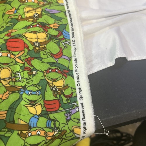 2013 TMNT Hero’s in a Half Shell Flannel fabric 70x42 Inches - Picture 3 of 5