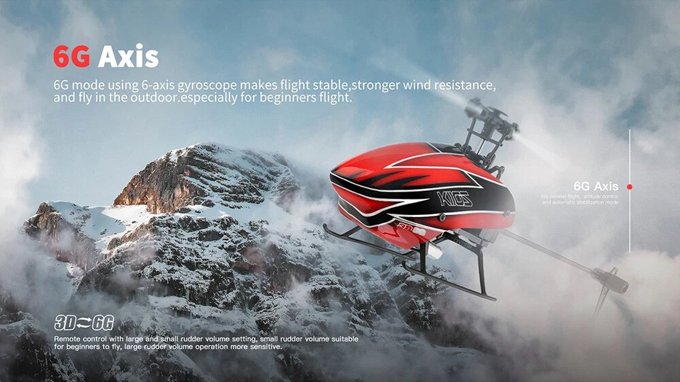 Wltoys XK K110S 6CH 3D 6G System Single Paddle Brushless RC Helicopter Aircraft - Image 3 of 4