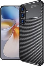 For Samsung Galaxy S26 S26 Ultra Case, Carbon Gel Phone Cover A16 A17 A26+Glass