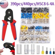 440Pcs Wire Ferrules Kits Ferrules Wire Ends Terminals Crimp Terminal Connectors