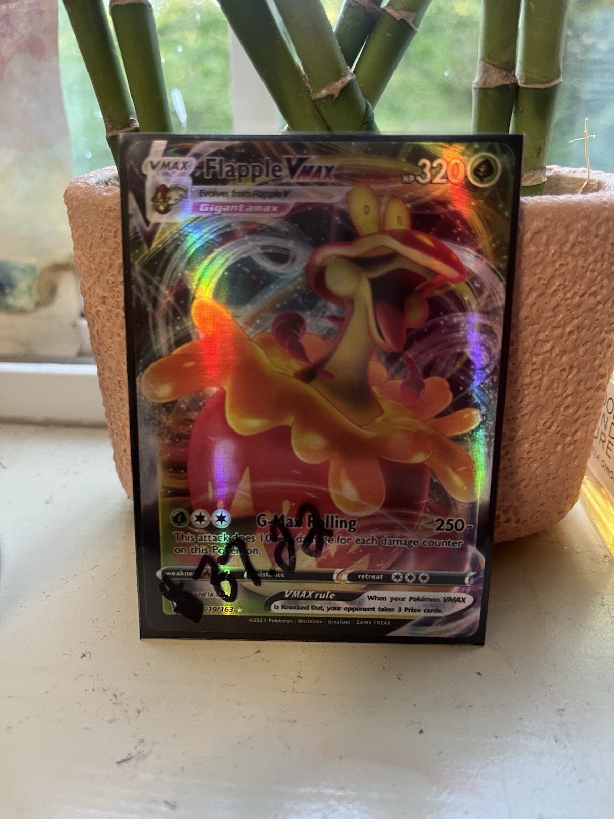 Pokemon TCG 2021 Flapple VMAX 019/163 Swsh05: Battle Styles Holo NM