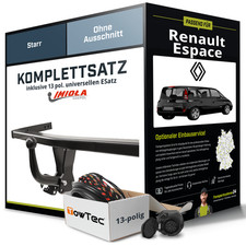 Für RENAULT Espace IV Typ JK Anhängerkupplung starr +eSatz 13pol uni. 02- NEU