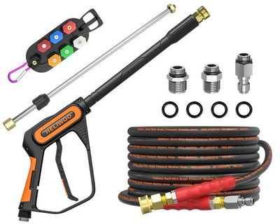 #ad Pressure Washer Gun and Hose Kit 25FT Kink Resistant 5 16 Power Washer Hose ... $103.27