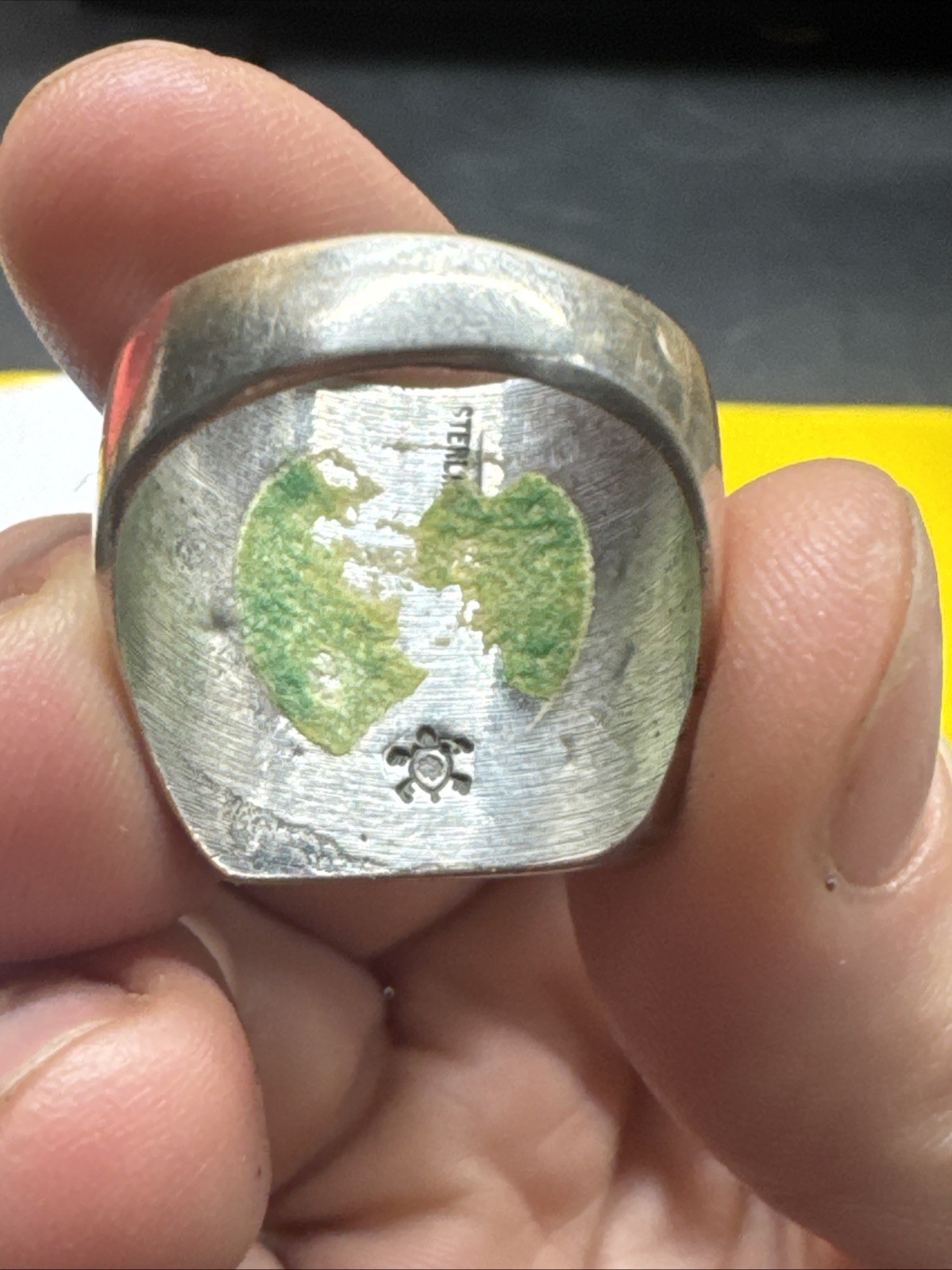 Sterling Silver Native American Turtle Ring Size … - image 7