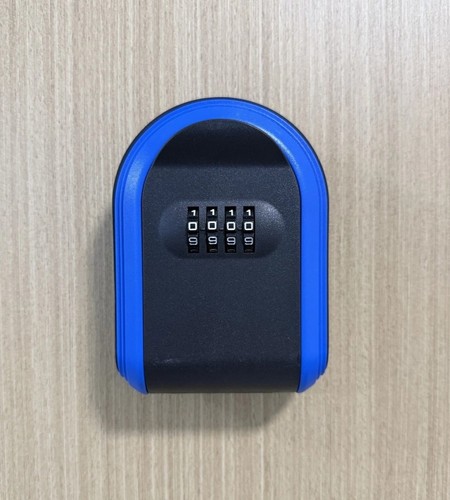 NEW Key Box Blue Frame ABS Plastic 4-digit Password Keypad Lockbox Key ...