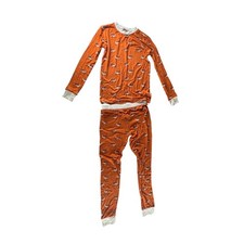 Southern Slumber Kids Pajamas Orange Longhorn Print Bamboo Viscose 9 10Y