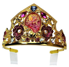 Disney Princess Aurora Sleeping Beauty Gold Metal Tiara Crown Costume Cosplay