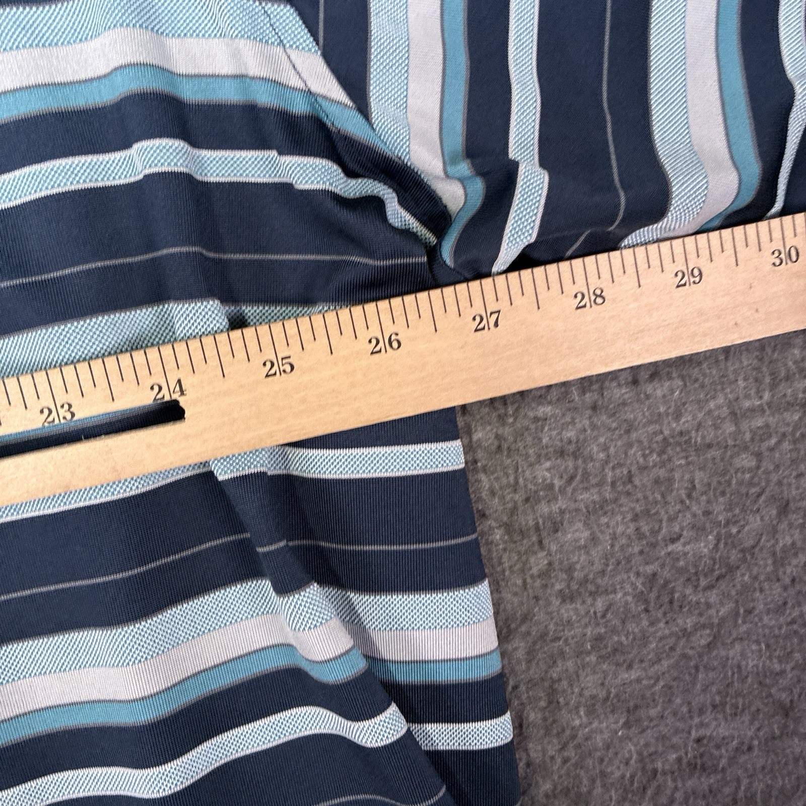 Reebok Golf Polo Mens 4XL Tall Blue Striped Performance Pull Over Stretch thumbnail 6