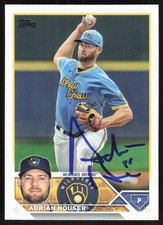 2023 Topps Adrian Houser Auto Milwaukee Brewers #323 Card Signed