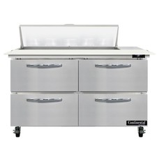Continental Refrigerator SW48N10C-D 48" Sandwich / Salad Prep Table w/ 4 Draw...