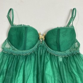 Victoria's Secret Sexy Little Things Babydoll Negligee 34B Green