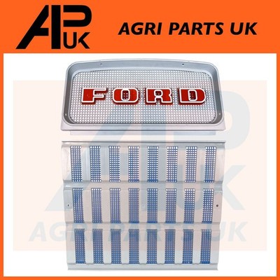 Roter oberer & unterer Grill Set OHNE Lichtlöcher für Ford 3150 3300 3310 3330 Traktor