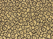 1/2 Yd "Vintage Stitches" Gold  Black Flowers by Thimbleberries 2005 for RJR