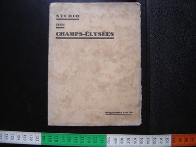 Theaterprogramm STUDIO des CHAMPS ELYSEES 1929 le peche 1930