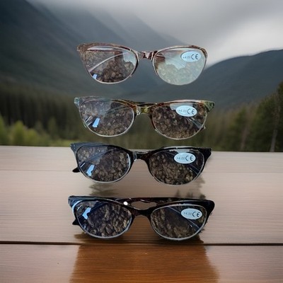 4 Pack High Power Extra Strength Reading Glasses Reader Women. 4.0 Strength New