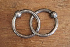 Authentic Tiffany Co Sterling Silver 925 Baby Double Hand Rattle Teething Ring