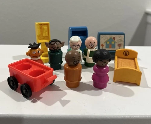 Vintage Sesame Street Fisher-Price Little  People Figures Mixed Lot