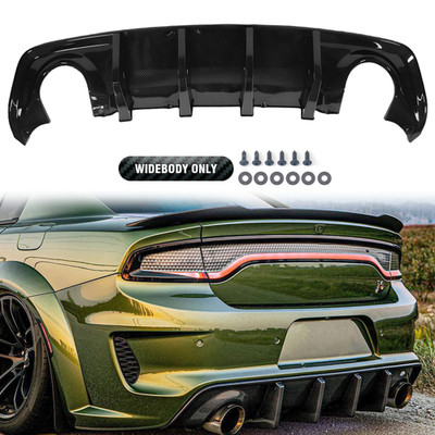 Fits 2020-2024 Dodge Charger Widebody SRT Carbon Fiber Rear Bumper Diffuser Lip