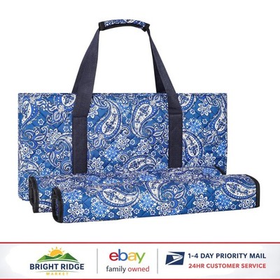 Soft American Mahjong Carrying Bag with Zipper Closure and Floral Design