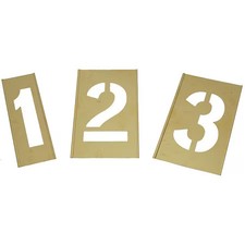 Zoro Select 1F044 Interlocking Stencil, Numbers, Brass,  1F044,  1F044
