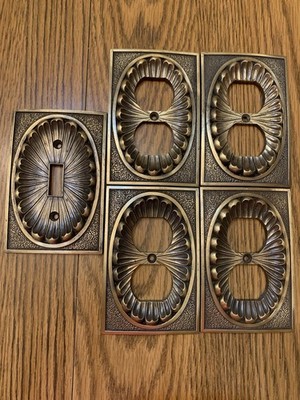 Vintage American Tack Co. - Amertac - Metal Wall Plates Covers - Lot Of 5