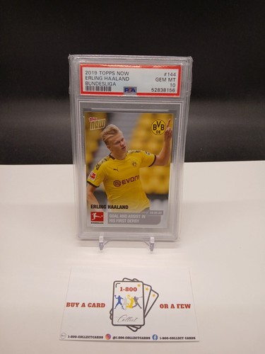 2019 Now Bundesliga Online Exclusive English Erling Haaland 144 PSA 10 GEM MINT
